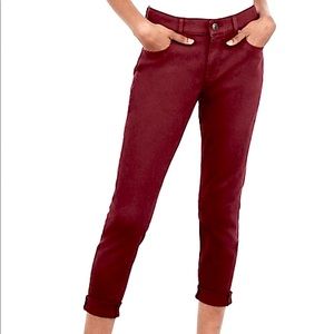 Express Burgundy Mid Rise Leggings Pant